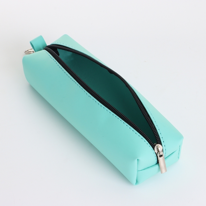 Ключница на молнии, длина 16 см, кольцо, карабин, цвет бирюзовый Ключница на молнии, длина 16 см, кольцо, карабин, цвет бирюзовый