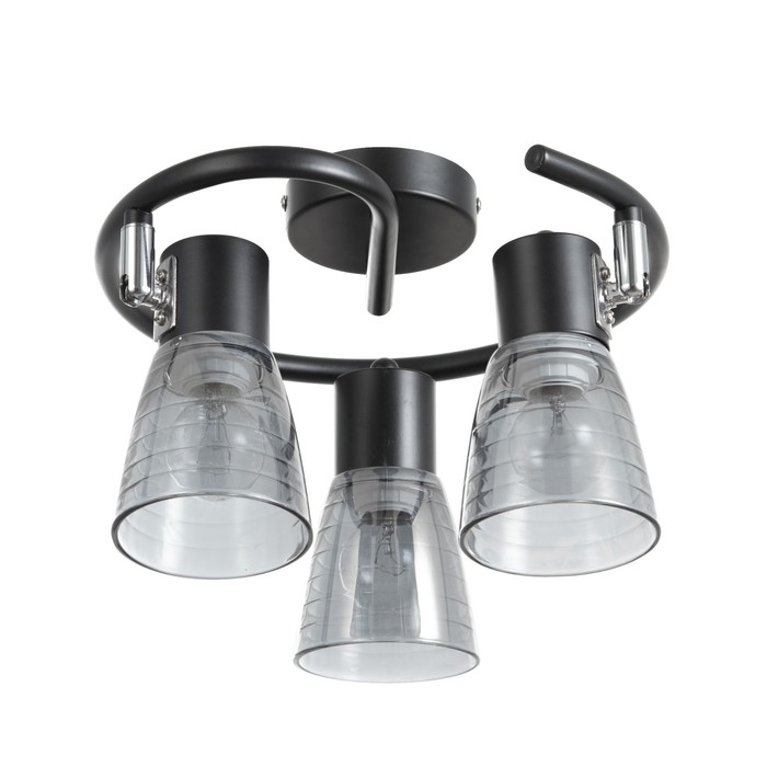 Люстра Люстра "Рондор" 3хЕ14 40Вт черный 43х43х17 см