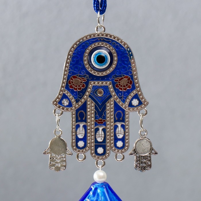 Музыка ветра металл Музыка ветра металл "Рука Фатимы" от сглаза 3 колокольчика 52х6 см