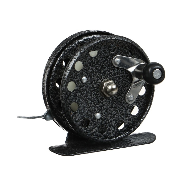 Катушка инерционная, металл, диаметр 5.5 см, цвет черный, 806 Катушка инерционная, металл, диаметр 5.5 см, цвет черный, 806