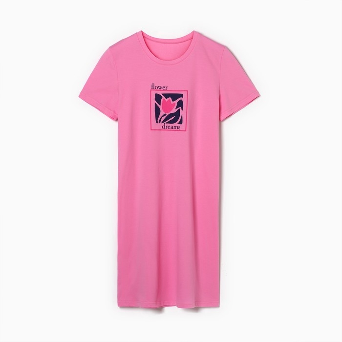 Платье домашнее женское, цвет розовый, размер 48