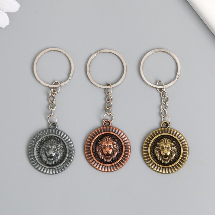 Брелок металл Брелок металл "Лев на щите" МИКС 3,6х3,2х0,3 см