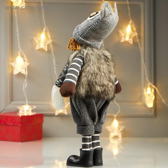 Кукла интерьерная Кукла интерьерная "Девочка в шубке и шапке-совенка" 33 см