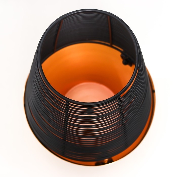 Подсвечник металл на 1 свечу Подсвечник металл на 1 свечу "Лофт. Прутья" чёрный с золотом 23х16х16 см