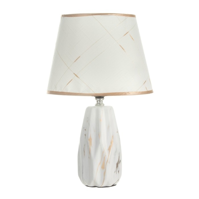 Настольная лампа Настольная лампа "Донра" Е27 40Вт белый золото 22х22х35см RISALUX