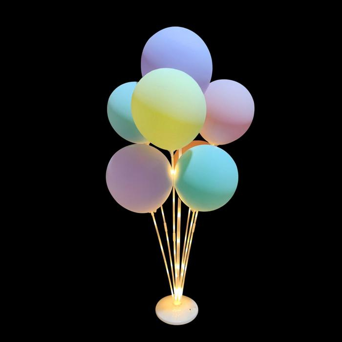 Стойка для шаров «Фонтан», 7 насадок, с подсветкой, 1 шт. Стойка для шаров «Фонтан», 7 насадок, с подсветкой, 1 шт.
