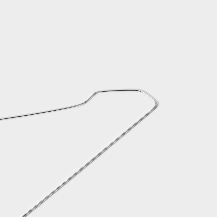 Плечики - вешалки для одежды Доляна, 40×22×0,2 см, 10 шт, металлические, тонкие,  цвет серебряный Плечики - вешалки для одежды Доляна, 40×22×0,2 см, 10 шт, металлические, тонкие,  цвет серебряный