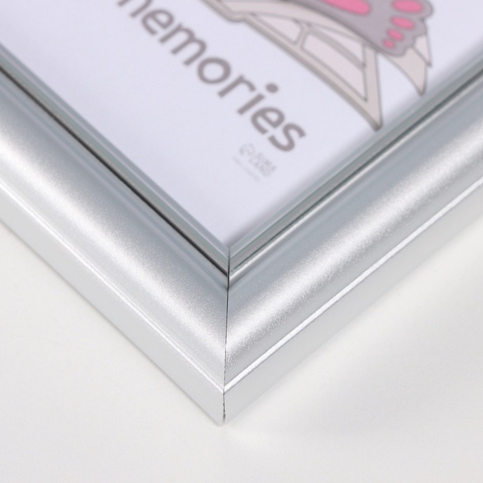 Фоторамка пластик Фоторамка пластик "Пиксель" 10х15 см, серебро