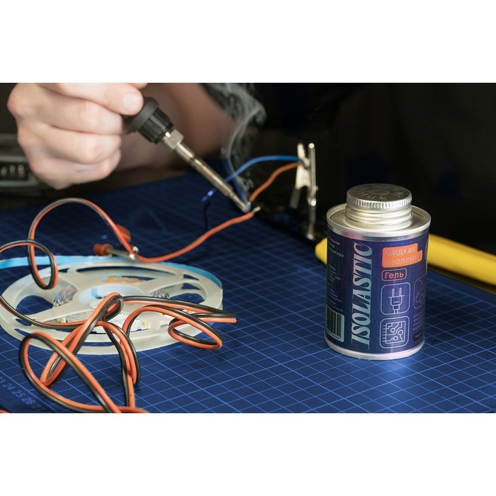 Изолента жидкая, герметик водонепроницаемый, с кисточкой ISOLASTIC, гель, белый, 100 мл Изолента жидкая, герметик водонепроницаемый, с кисточкой ISOLASTIC, гель, белый, 100 мл