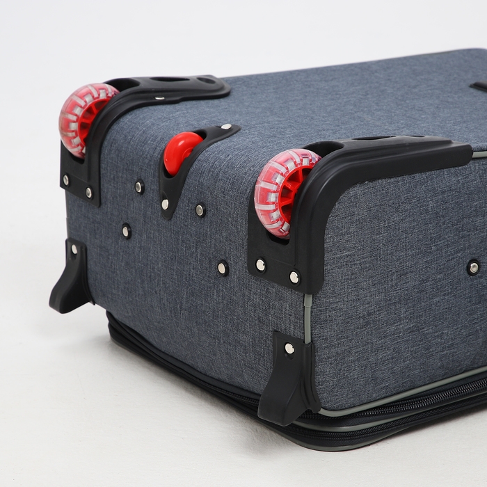 Чемодан средний 52 л (M), отдел на молнии, кодовый замок, с расширением, цвет серый Чемодан средний 52 л (M), отдел на молнии, кодовый замок, с расширением, цвет серый