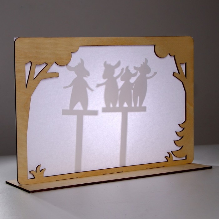 Теневой театр по мотивам сказки братьев Гримм «Волк и семеро козлят» Теневой театр по мотивам сказки братьев Гримм «Волк и семеро козлят»