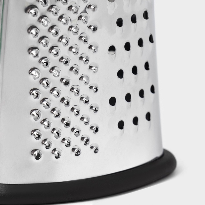 Тёрка овальная Доляна «Профи», 15,5×8×4 см, прорезиненная, цвет ручки тёмно-серый Тёрка овальная Доляна «Профи», 15,5×8×4 см, прорезиненная, цвет ручки тёмно-серый