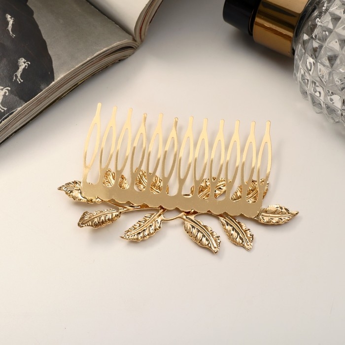 Гребень для волос  Гребень для волос "Либерти" веточка, 5х8 см, золото