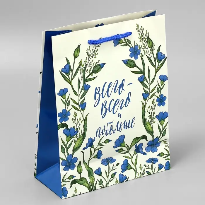 Пакет подарочный ламинированный, упаковка, «Всего-всего», MS 18 х 23 х 8 см