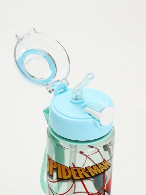 Бутылка пластиковая с трубочкой &laquo;Супергерой&raquo;, 800 мл