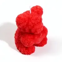 Свеча декоративная "Мишка" 6,5х4,7х8 см, 8 ч, красный