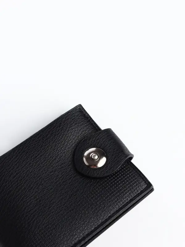 Портмоне мужское &laquo;Бадр&raquo;, на кнопке, отдел для карт, монет, чёрное