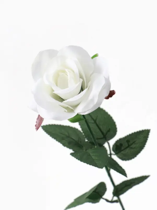 Цветы искусственные &laquo;Роза&raquo;, h=56 см, d=8.5 см, белые
