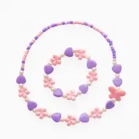 Набор детский &laquo;Выбражулька. Ромашки с бабочкой&raquo;, 2 предмета: бусы, браслет, МИКС