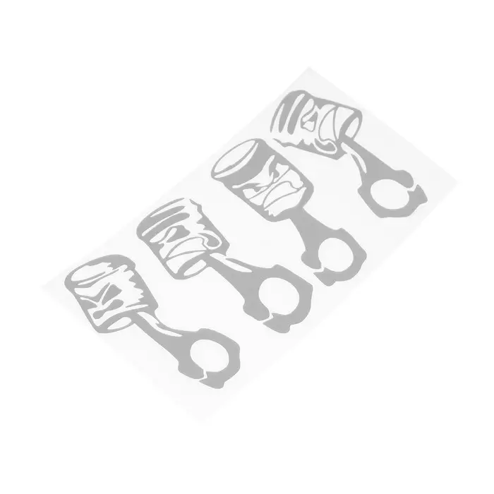 Наклейка на авто «Поршень», 20×10 см, микс, набор 4 шт. Наклейка на авто «Поршень», 20×10 см, микс, набор 4 шт.