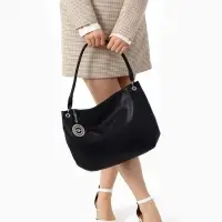 Сумка - мешок женская TEXTURA, на молнии, 36&times;10&times;28 см, чёрная