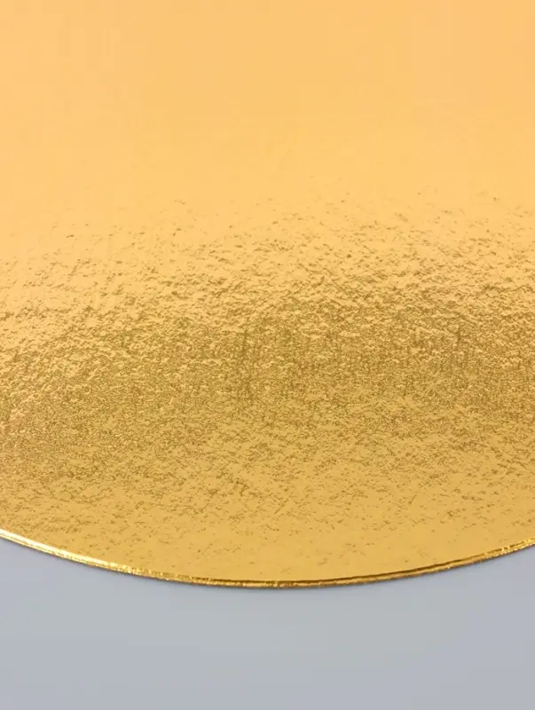 Подложка для торта, 24 см, золото - белая, 0.8 мм