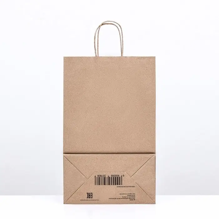 Пакет бумажный крафт 90 г/м², круглая ручка 22×12×34.5 см Пакет бумажный крафт 90 г/м², круглая ручка 22×12×34.5 см