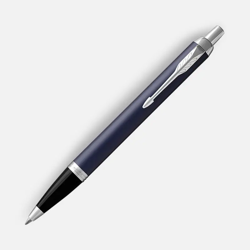 Ручка шариковая Parker IM Core Matte Blue CT, темно-синяя с черным