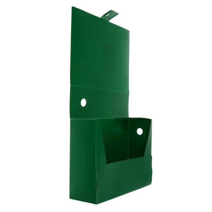 Папка-короб архивная А4, корешок 100 мм, Calligrata, пластик, вырубная застежка, зелёная, до 900 листов Папка-короб архивная А4, корешок 100 мм, Calligrata, пластик, вырубная застежка, зелёная, до 900 листов