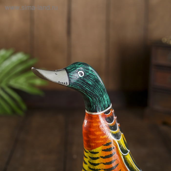 Сувенир дерево Сувенир дерево "Утка Тигриные полоски" 13х12х23 см