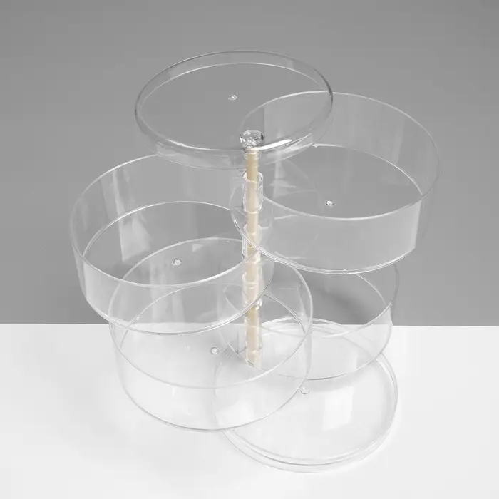 Шкатулка 4 секции, 11.5&times;17.5 см, прозрачная