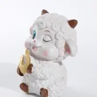Фигурка полистоун &laquo;Бараш - кудряш с золотой подковой&raquo; 8&times;6&times;8.5 см