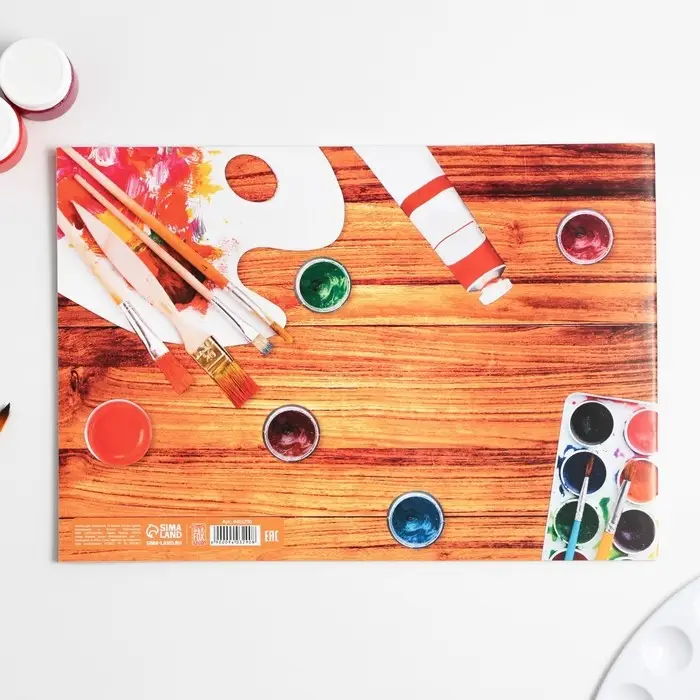 Альбом для рисования А4 12 листов на скрепке &laquo;Краски&raquo; обложка 160 г/м&sup2;, бумага 100 г/м&sup2;.