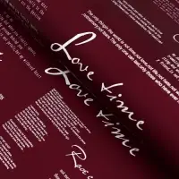 Пленка матовая для цветов «Новости Love», бургунди/вишня, 60×60 см
