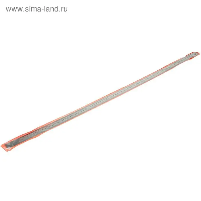 Линейка металлическая, 1 м, серебристая