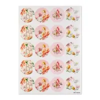 Наклейки для бизнеса и подарков и цветов, &laquo;С 8 марта&raquo;, цветы, 40 шт., 4&times;4 см