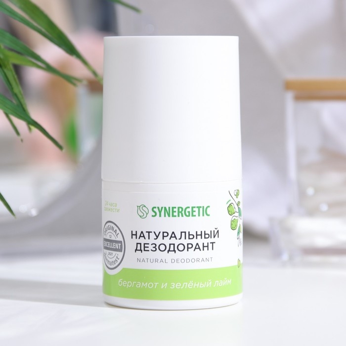 Дезодорант натуральный SYNERGETIC бергамот - зеленый лайм, 50 мл Дезодорант натуральный SYNERGETIC бергамот - зеленый лайм, 50 мл