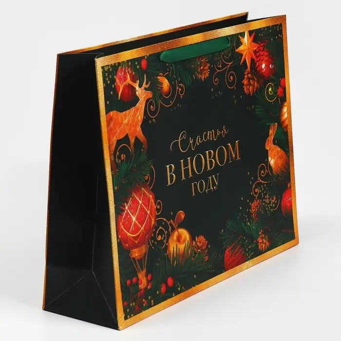 Пакет подарочный новогодний ламинированный «Чудо», L 40 х 31 х 11.5 см Пакет подарочный новогодний ламинированный «Чудо», L 40 х 31 х 11.5 см