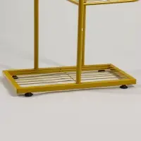 Подставка для цветов Greengo, 5 полок, 44&times;22&times;95 см, напольная, металл, цвет золотой