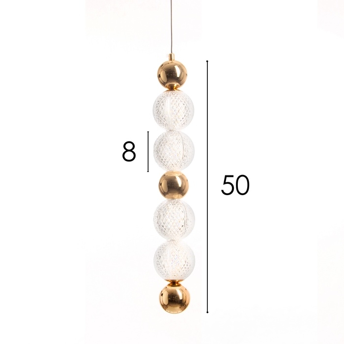 Светильник "Сатуро" 4хLED 36Вт 3000К золото 8х8х52-202 см