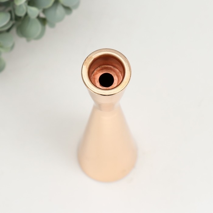 Подсвечник металл на 1 свечу  Подсвечник металл на 1 свечу "Песочные часы" d=3 см золото 6х29 см