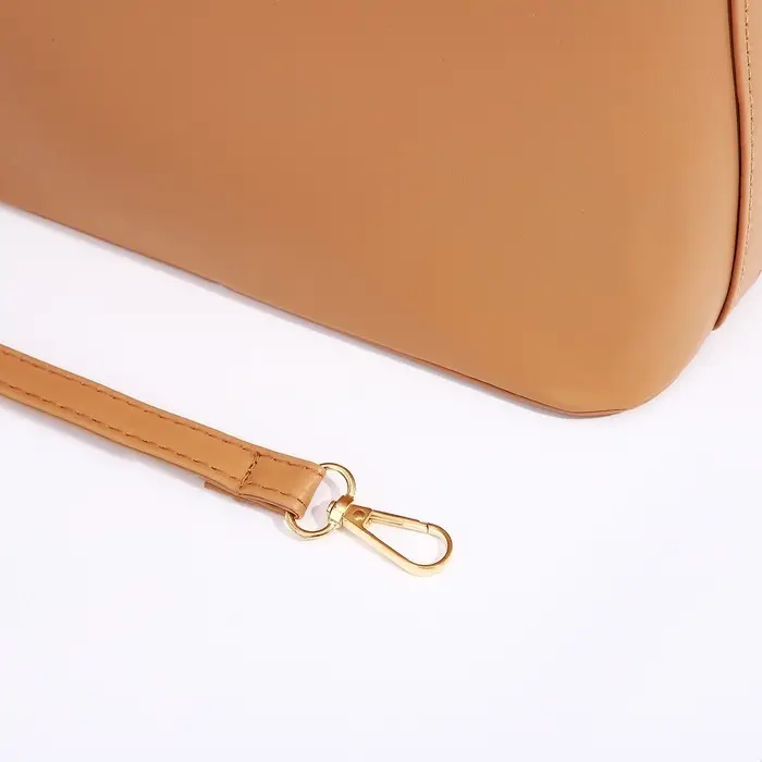 Сумка женская кросс-боди на молнии, 25&times;9.5&times;18.5 см, бежевая