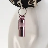 Адресник-капсула под записку, 0.9&times;2.75 см, фасовка 6 шт., металл, цвет МИКС
