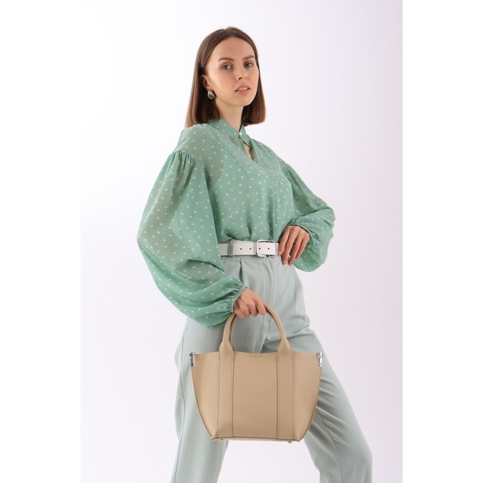 Сумка женская тоут на магните, цвет бежевый