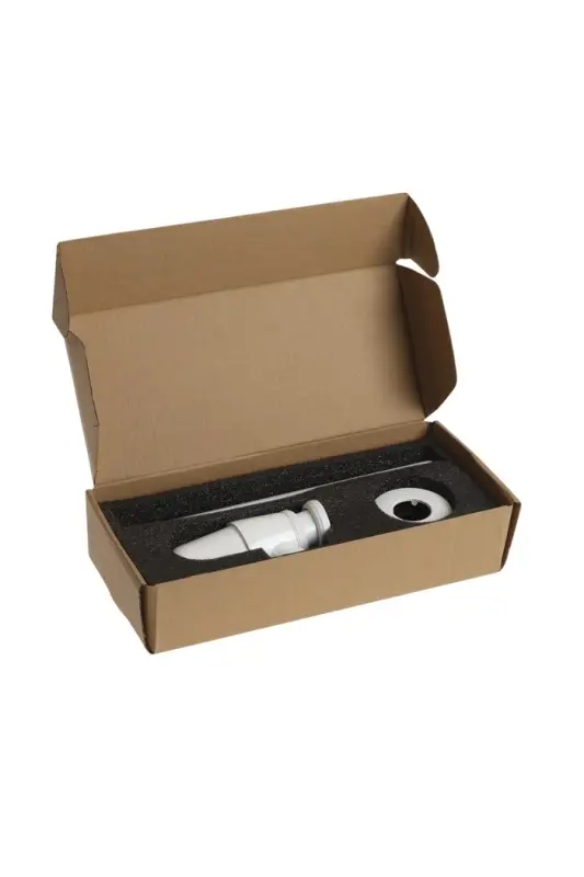 Сифон ZEIN engr, для раковины, бутылочный, 1 1/4" &times; 32 мм, цинк, белый