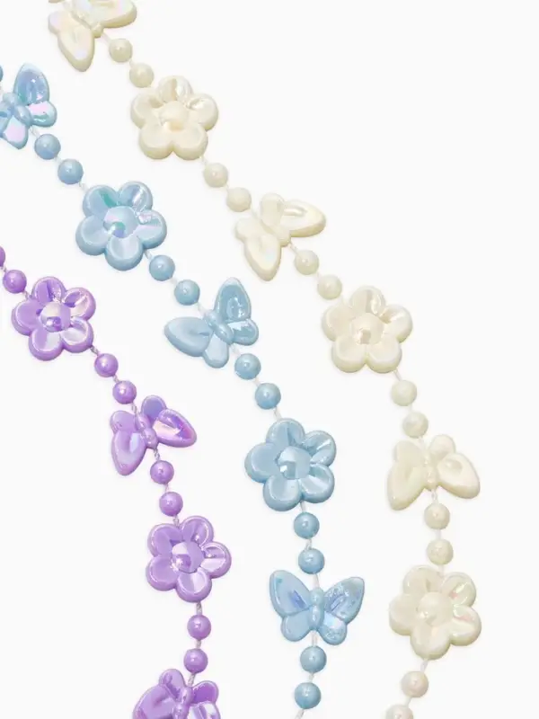 Бусы детские Выбражулька «Бабочки», 40 см, цвет МИКС Бусы детские Выбражулька «Бабочки», 40 см, цвет МИКС