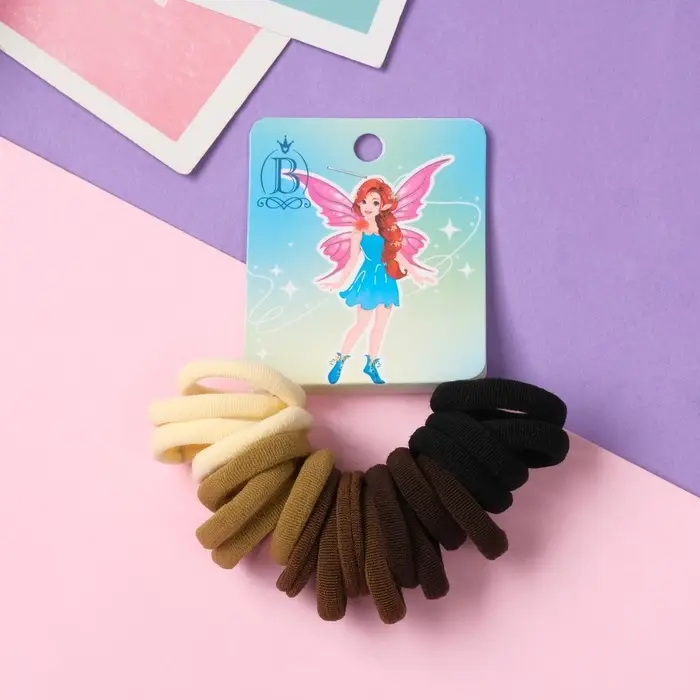 Резинка для волос Резинка для волос "Фея Кэти" (набор 20 шт) 2,5 см, коричневый