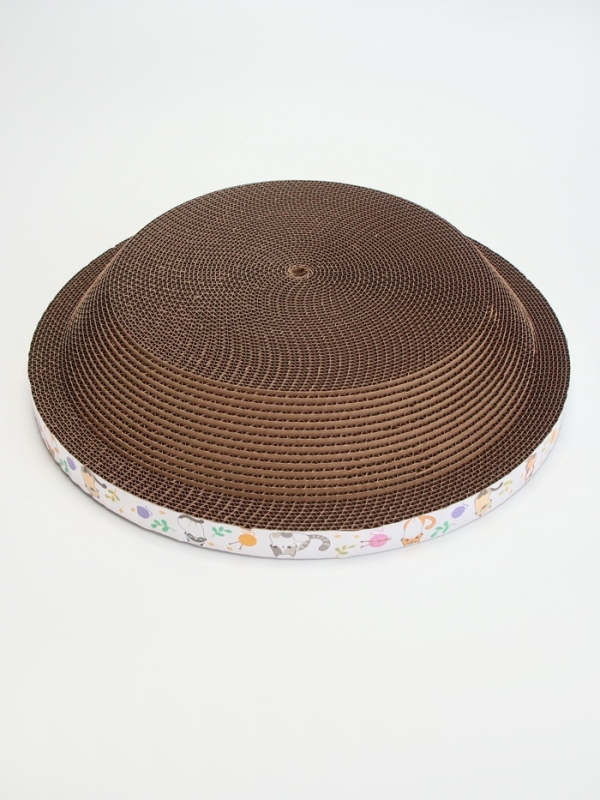 Когтеточка-лежанка "Пижон" из гофрокартона с кошачьей мятой "НЛО", 40 х 8 см