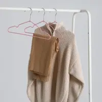 Плечики - вешалки для одежды Доляна, 29.5&times;16.5 см, 10 шт., детские, антискользящее покрытие, розовые