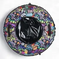 Тюбинг – ватрушка «Стикеры», диаметр чехла 110 см, разноцветная, чёрная, Winter Star